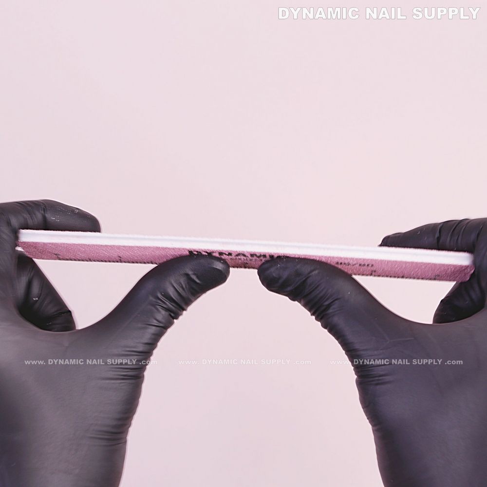 Pink 60/60 grit square nail files pack - 4