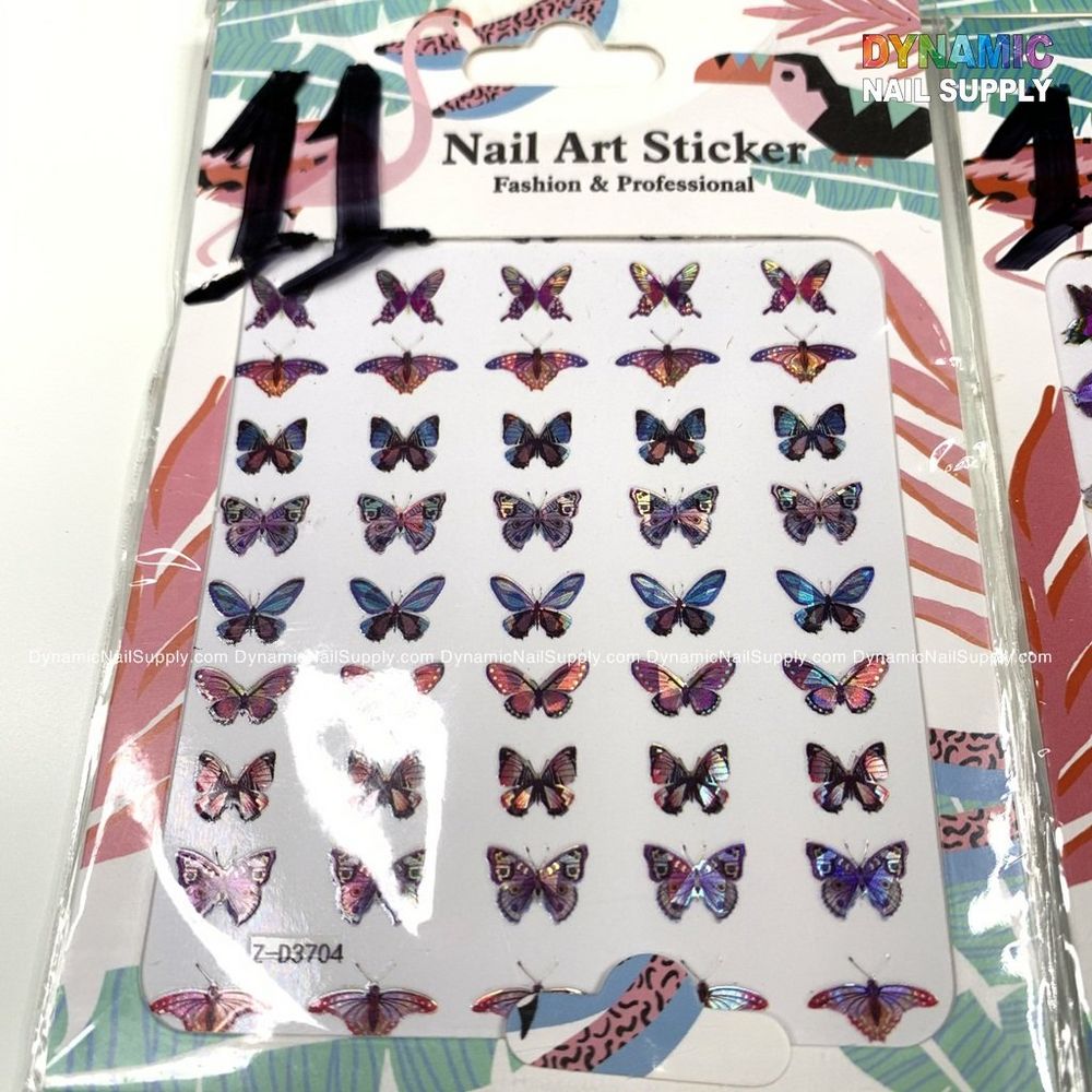 butterfly nail sticker sheet - 12