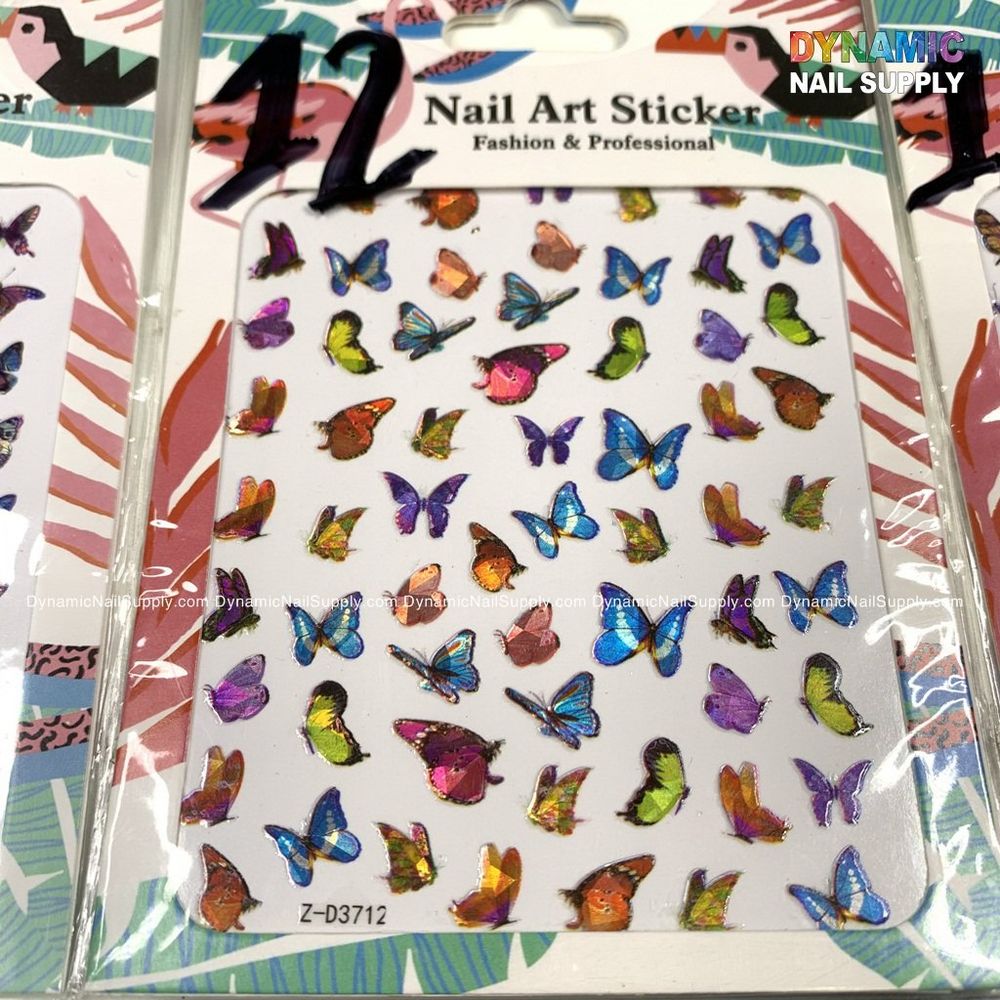 butterfly nail sticker sheet - 13
