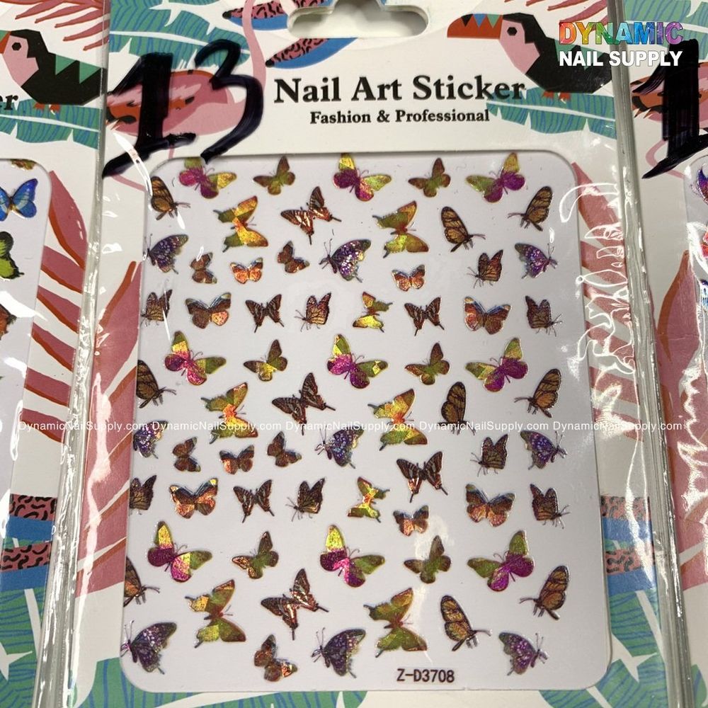 butterfly nail sticker sheet - 14