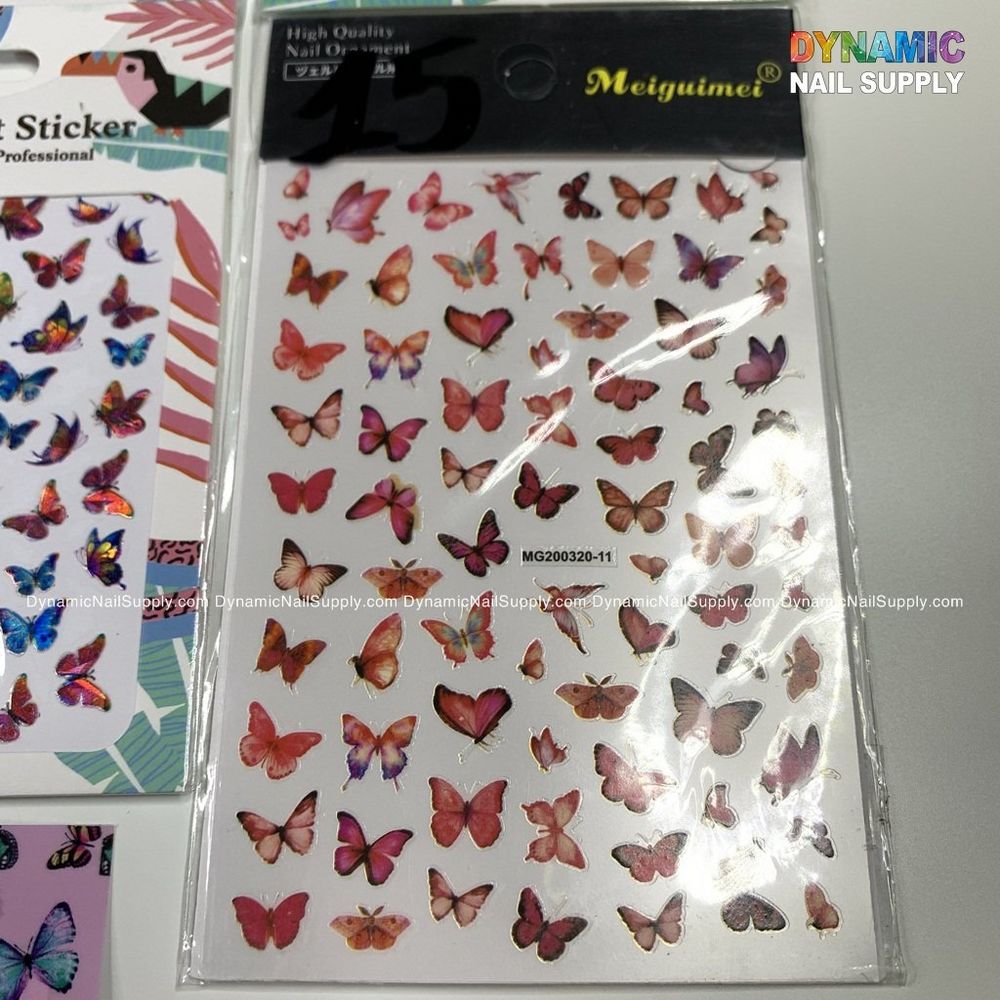butterfly nail sticker sheet - 16