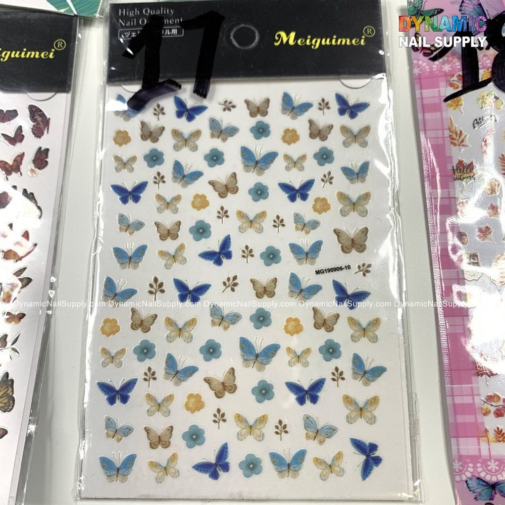 butterfly nail sticker sheet - 18