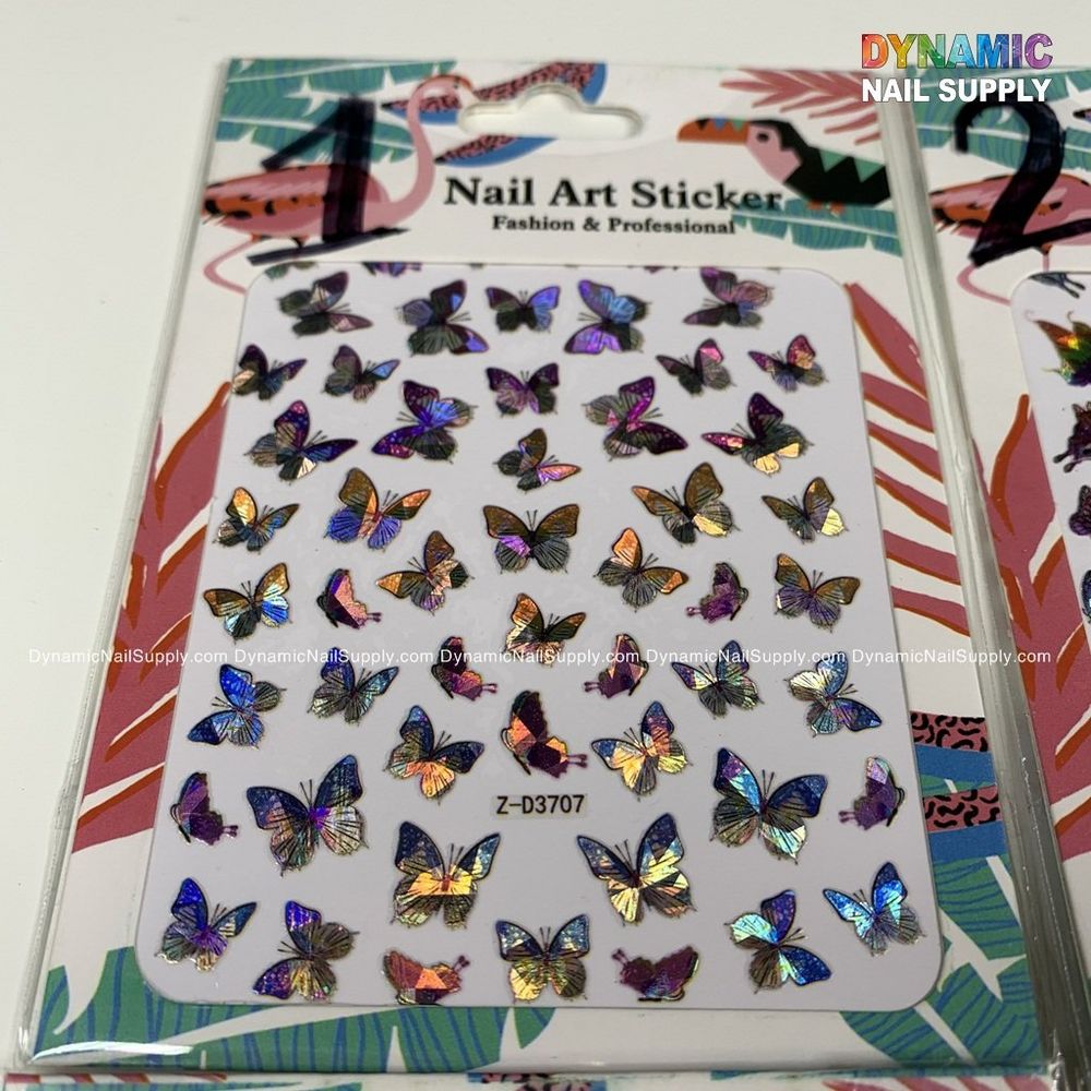 butterfly nail sticker sheet - 2