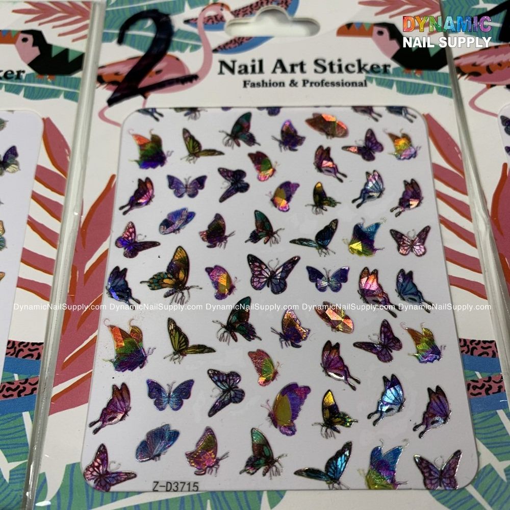 butterfly nail sticker sheet - 3