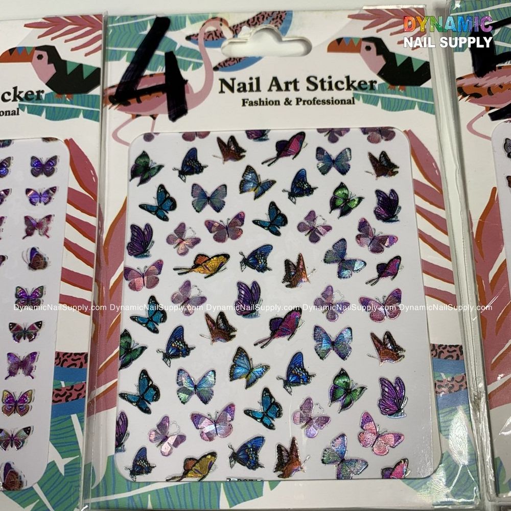 butterfly nail sticker sheet - 5