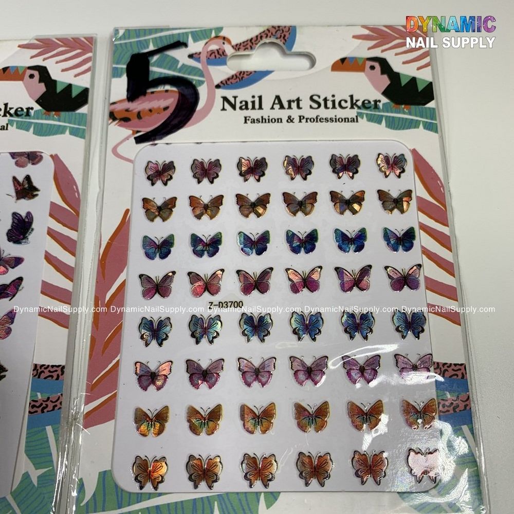 butterfly nail sticker sheet - 6