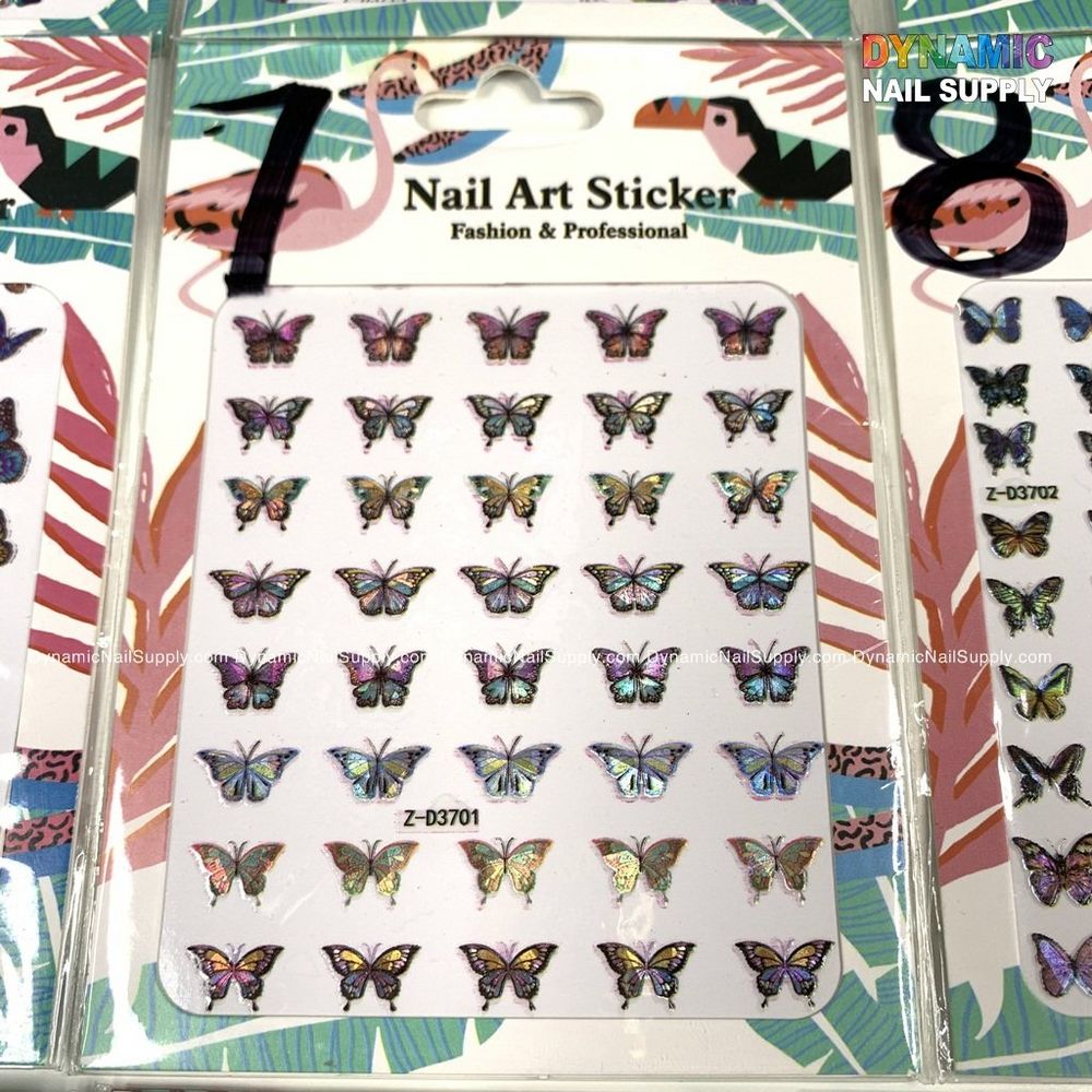 butterfly nail sticker sheet - 8