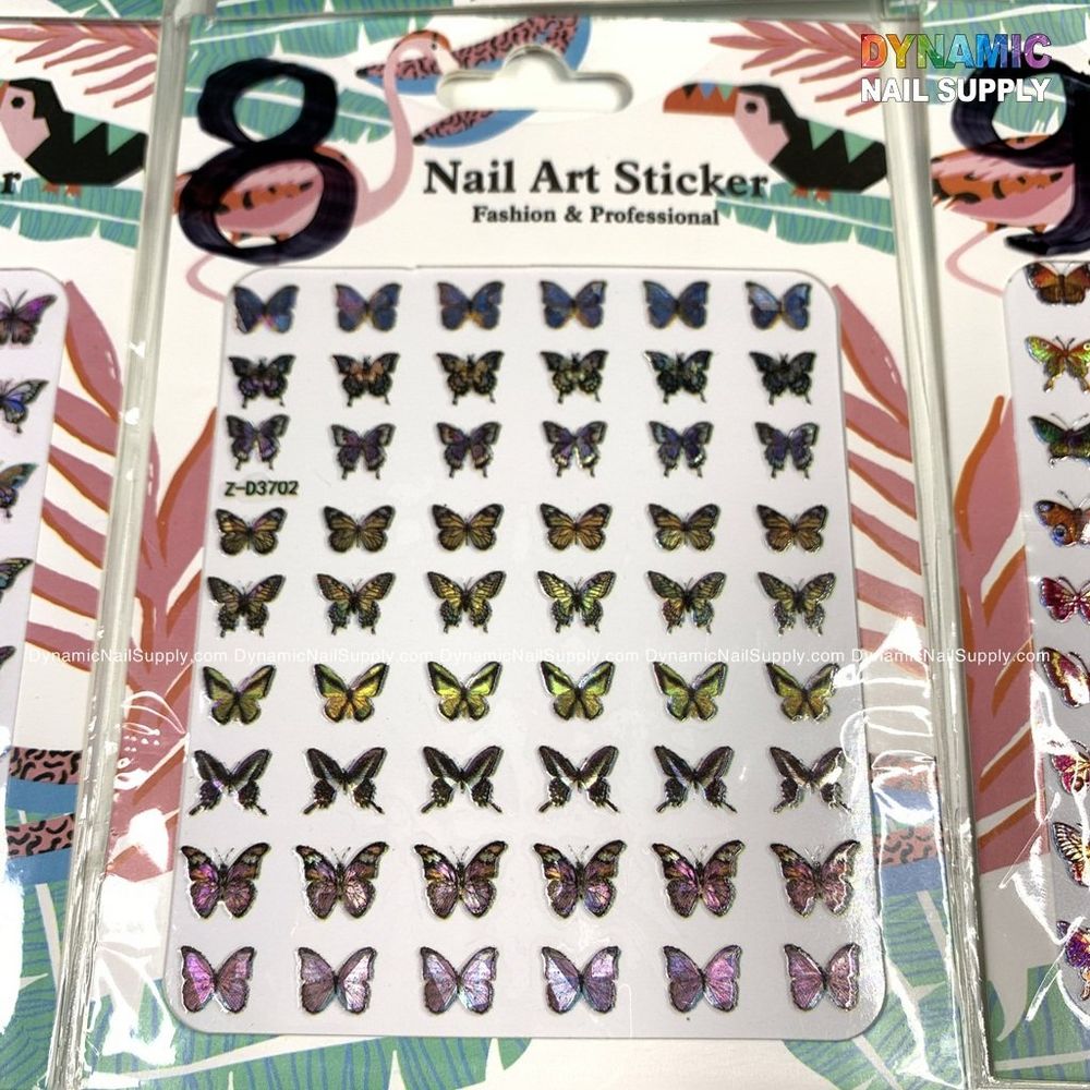 butterfly nail sticker sheet - 9