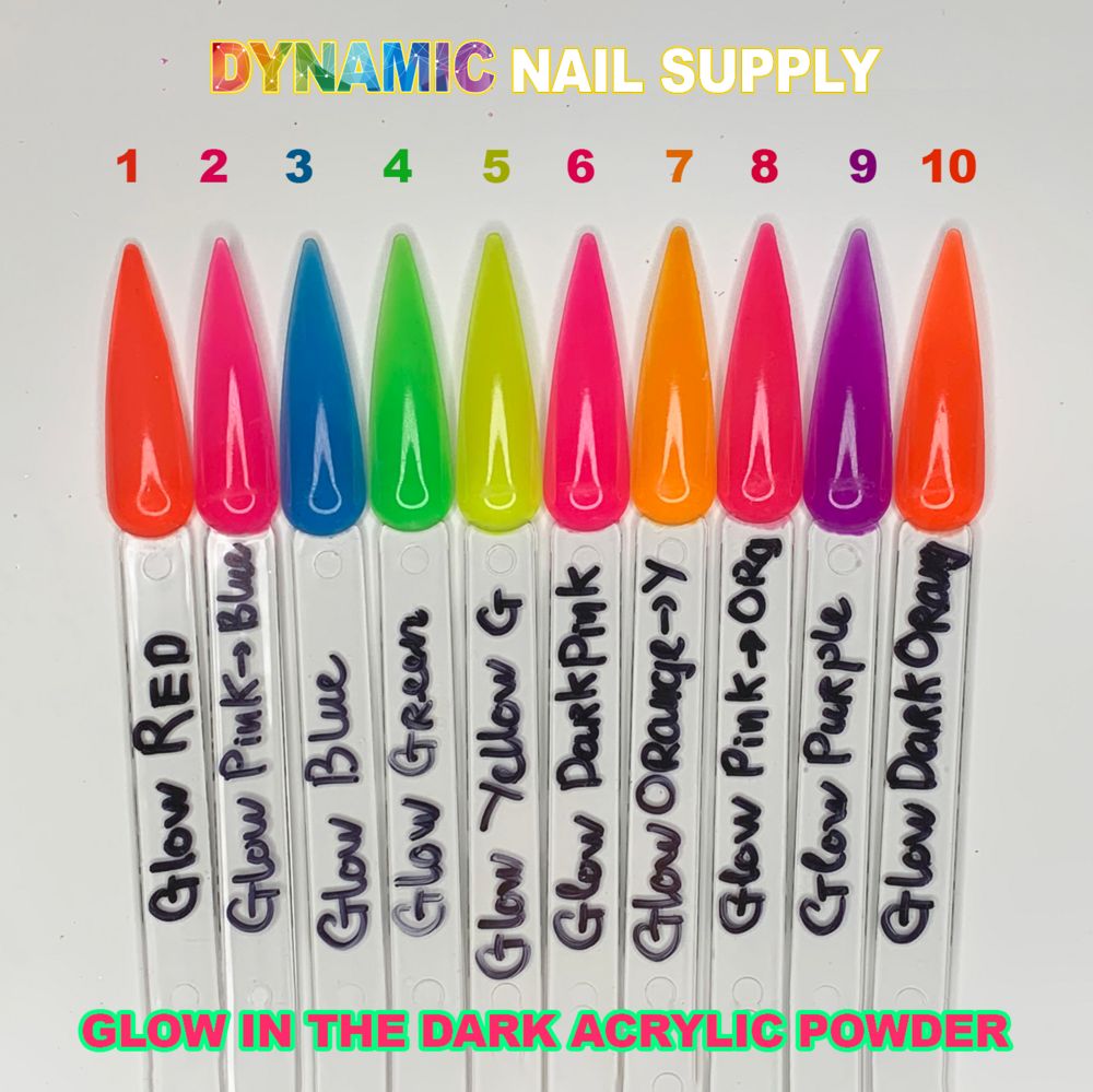 glow in the dark nail powders - 2