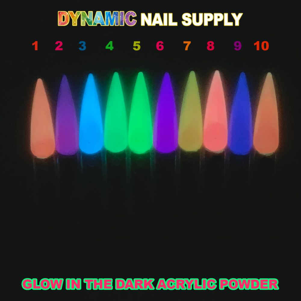 glow in the dark nail powders - 3