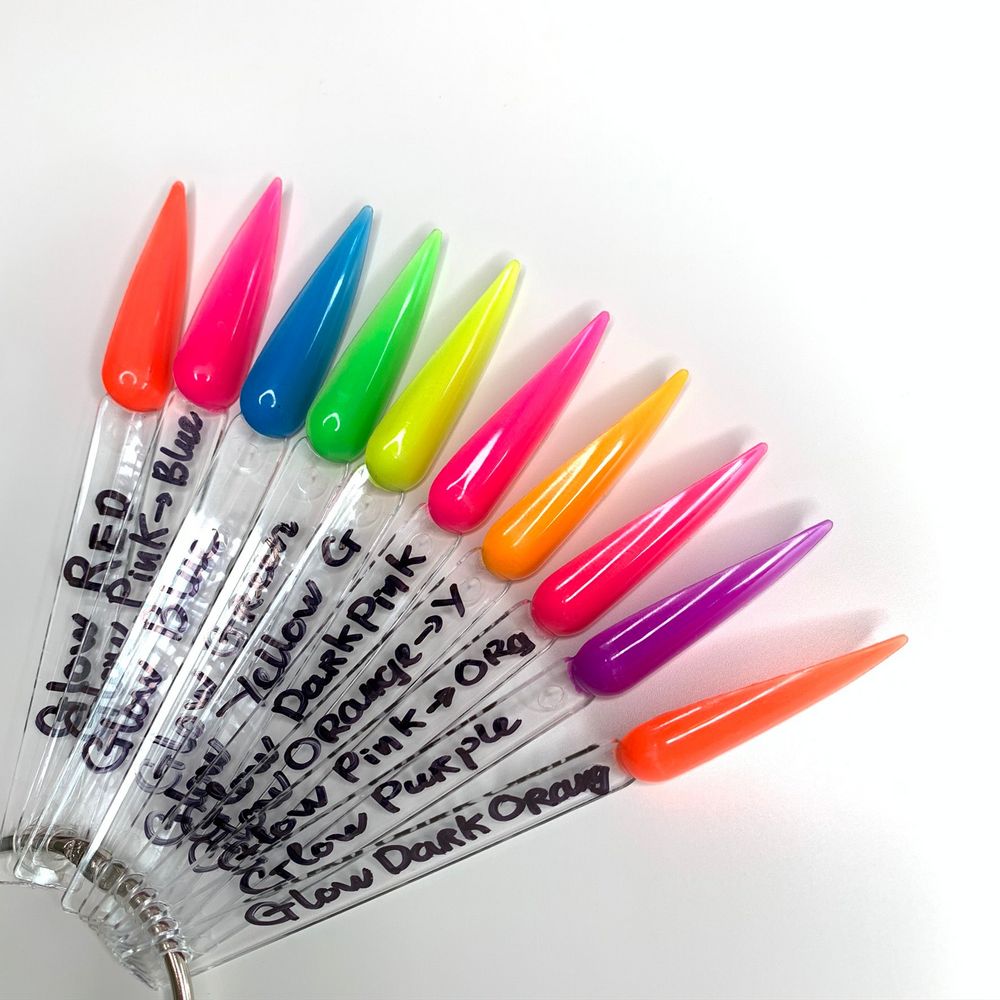 glow in the dark nail powders - 4