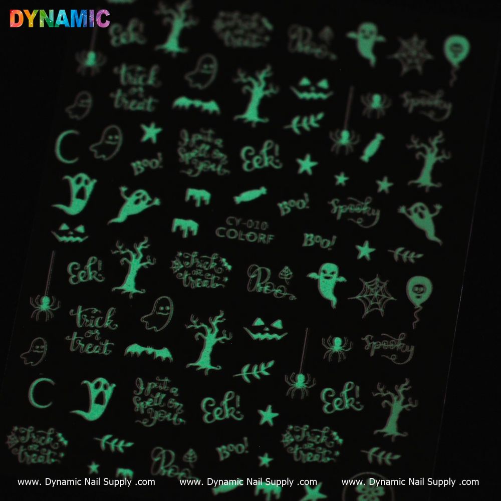 glow in the dark nail sticker - 2