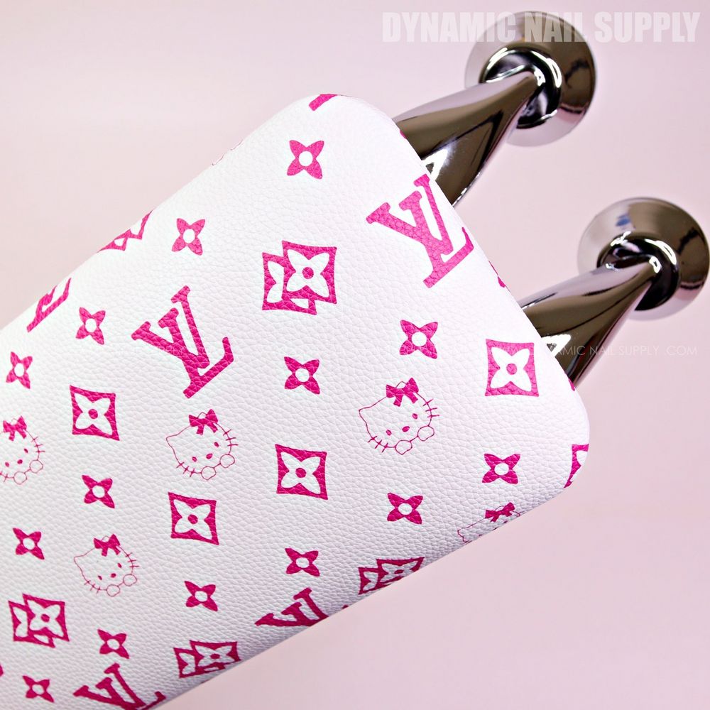 pink LV kitty leather armrest - 3