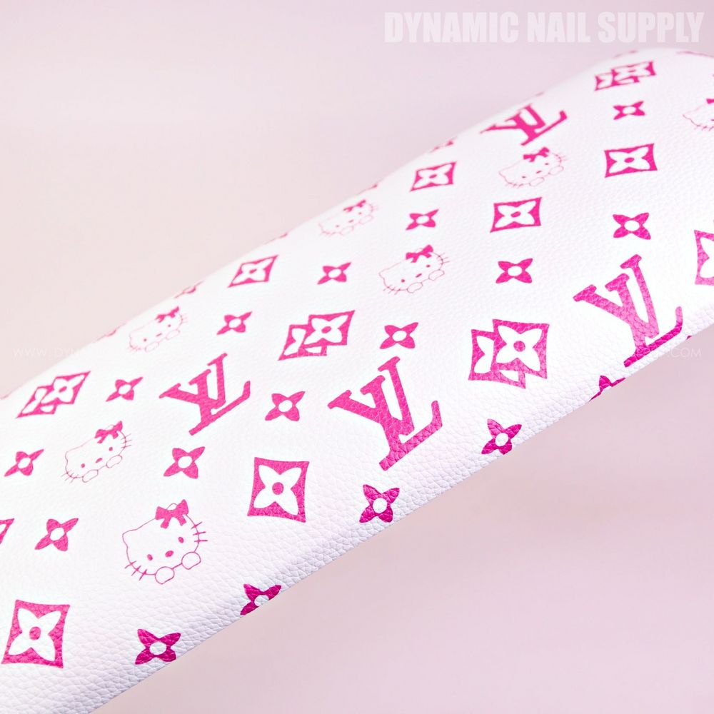 pink LV kitty leather armrest - 4