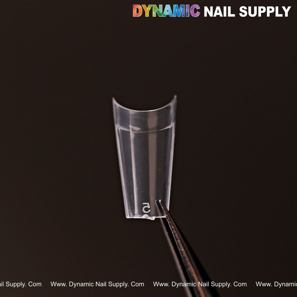 clear short coffin nail tips 600pcs - 3