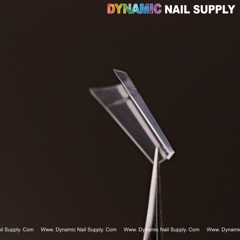 clear short coffin nail tips 600pcs - 4