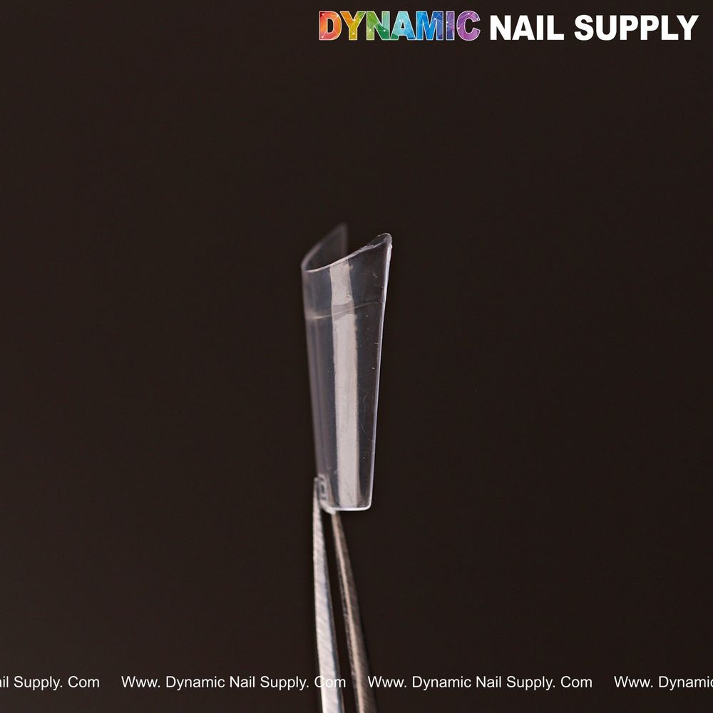 clear short coffin nail tips 600pcs - 7