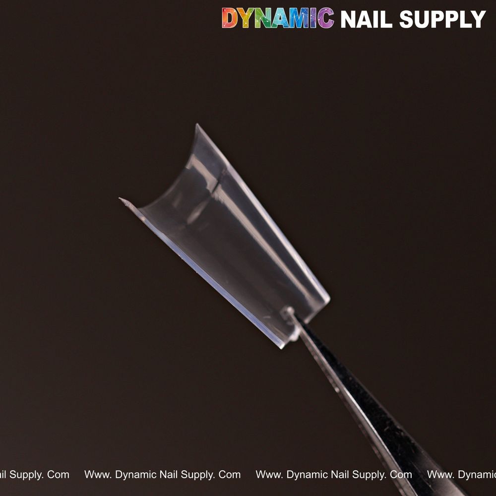 clear short coffin nail tips 600pcs - 8