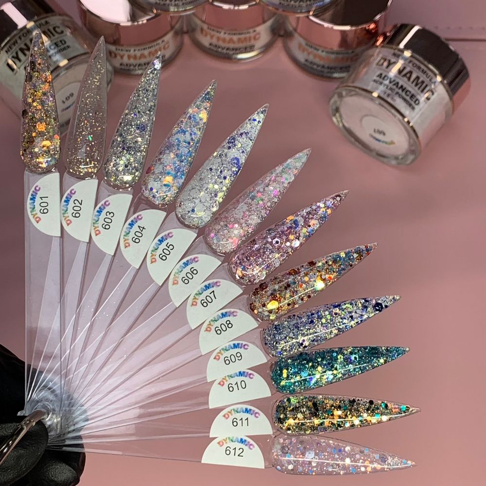 Valentine glitter acrylic powder jars - 2