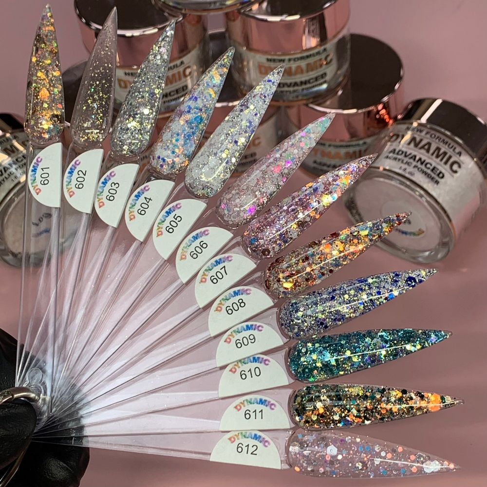 Valentine glitter acrylic powder jars - 3